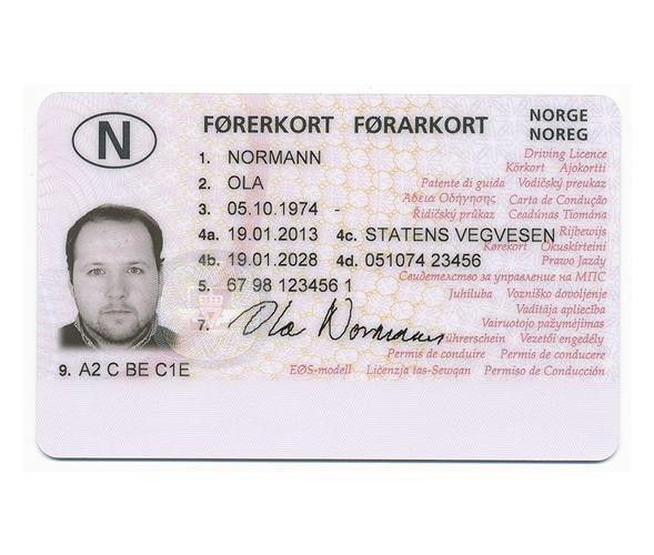norwegian-driver-license.jpg Norwegian Driver License - Image 1